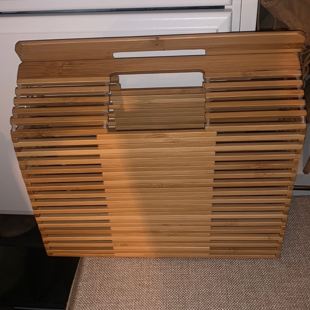 Rectangular Bamboo like bag NWOT-